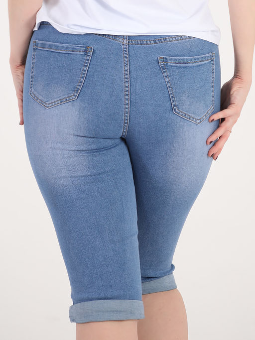 1У-52 5850.С1 Капри джинсовые - Almond фото 3