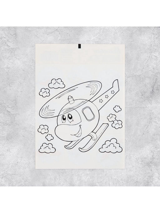 Цена за 10 шт. Наклейки детские бумажные «Самолетики», c раскраской на обороте, 10 х 14 см