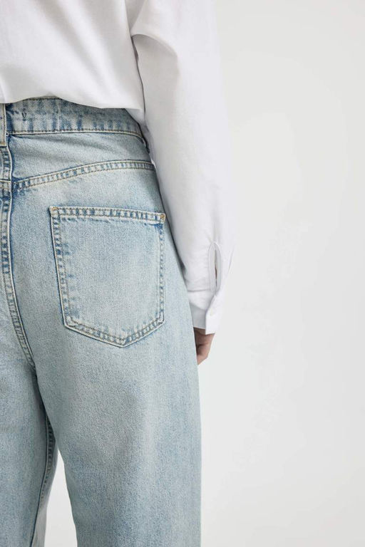 Широкие джинсовые брюки Afra x DeFacto в стиле 90-х с высокой талией и длинными штанинами  фото 7