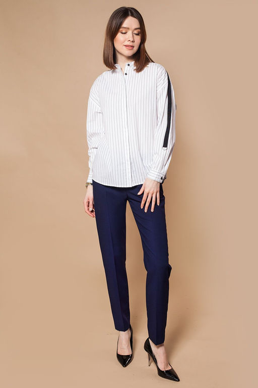 Рубашка свободного силуэта с тесьмой