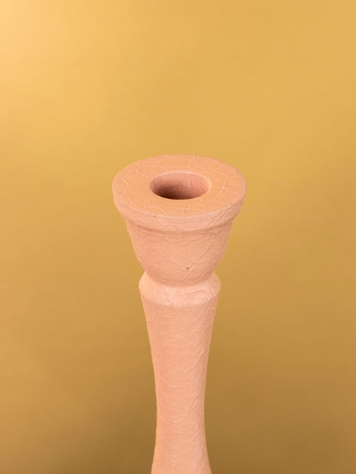 Подсвечник на 1 свечу «Пудровый розовый», 10.5×10.5×34.5 см
