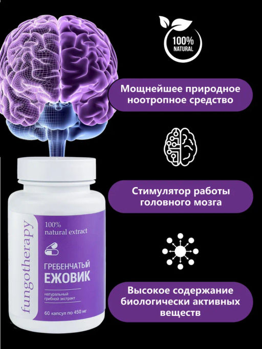 Бад Грибная серия Ежовик Гребенчатый Алфит Плюс 1739