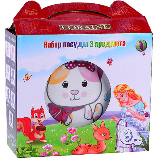 60403 Детский набор посуды 3пр Котенок LR (х12) - Mayer&boch фото 5