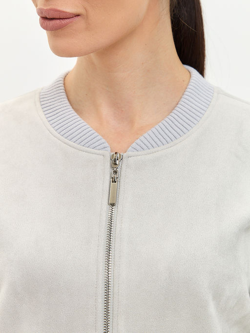 Бомбер из замши OD-868-1 серый OD-868-1 - Tantino фото 7