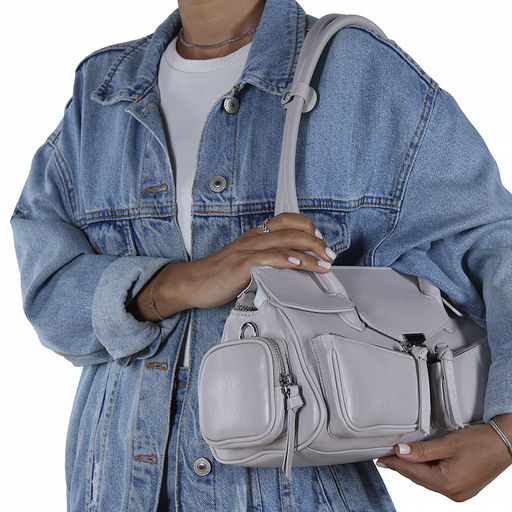 Сумка 3350-1PQ l.gray Polina&Eiterou