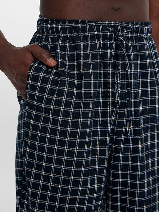 Брюки домашние мужские черные в клетку - Mark formelle фото 2