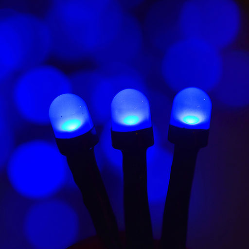 Электрогирлянда светодиодная 5 м, 50 ламп, синий