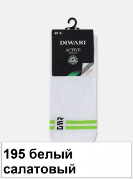 Носки муж. ACTIVE 23С-85СП (короткие) (48/6) - 195 белый-салатовый