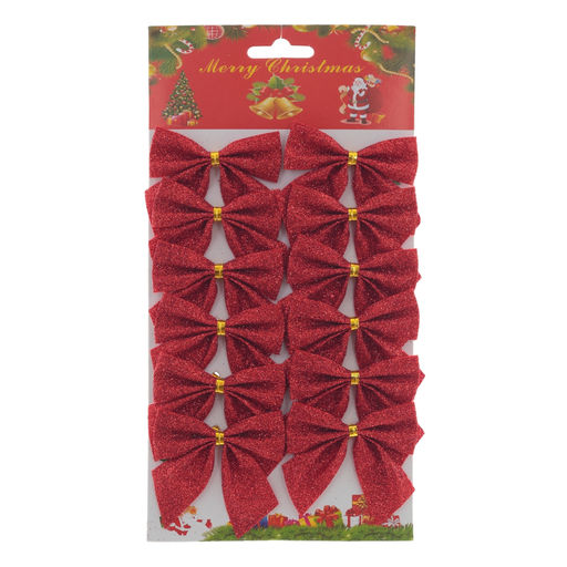 Набор из 12шт Изделие декоративное "Бант", L14W1 H24 см, 5в.