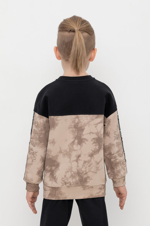 КР 302602/темно-бежевый,тай-дай к508 джемпер для мал - Crockid фото 4