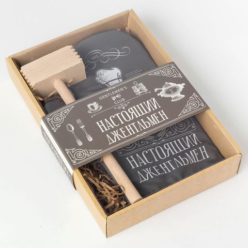 Кухонный набор Джентльмен,варежка-прихватка 20х28см, молоток деревянный - Доляна фото 7