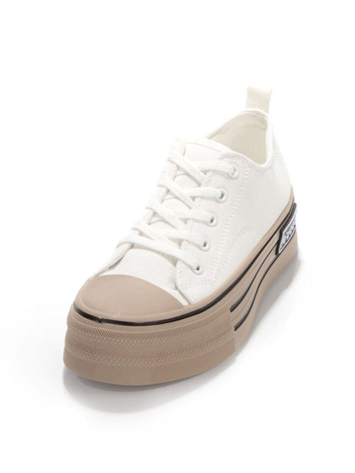 05-6036-12 WHITE/BROWN Кроссовки женские (искусственные материалы) - No name фото 5