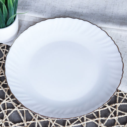 Набор тарелок 6 штук 190 мм белая Золотая отводка / LHP-75XN (White Gold ) /уп 12/ - Галеонтрейд фото 4