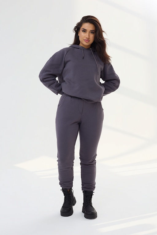 Костюм женский из Футера с начесом Графит Рост 160-175 см - Амавес-текстиль фото 2