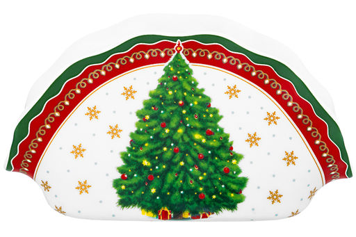 Салфетница 14,5*4,5*7,5 см Новогодняя елка красный узор NEW BONE CHINA - Elan gallery фото 16