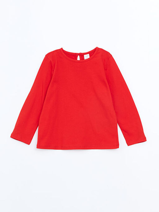 Bisiklet Yaka Uzun Kollu K?z Bebek Bluz 2li