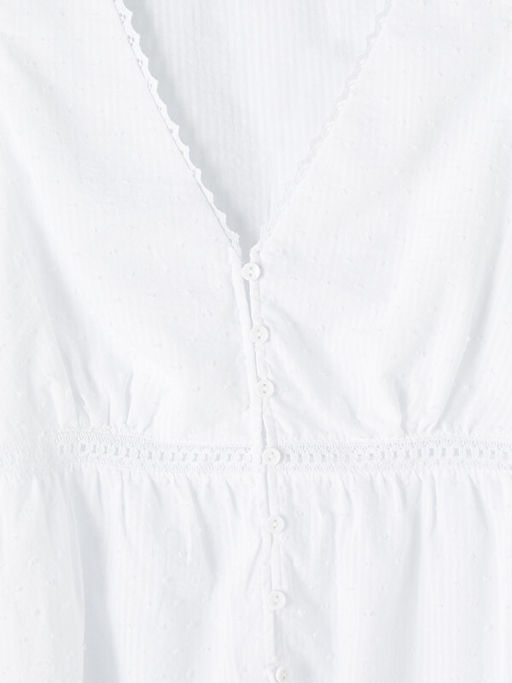V Yaka Dantel Detayl? Peplum Bluz