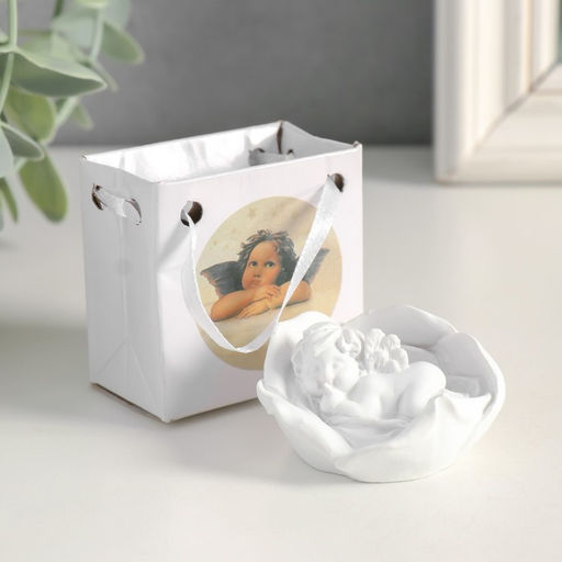 Цена за 2 шт. Фигурка Ангелочек спящий в цветке, 3.5?5.5?5.5 см, МИКС