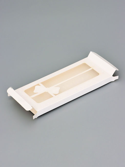 Цена за 5 шт. Подарочная коробка под плитку шоколада, с вырубным окном, «Бант», 17.1×8×1.4 см