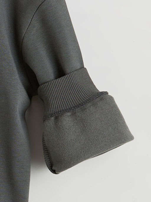 Bisiklet Yaka Erkek ?ocuk Kal?n Sweatshirt