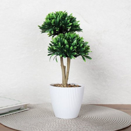 Цветочная композиция Зелень самшит 29 см / 9090-10 /уп 9/72/ - Галеонтрейд фото 2