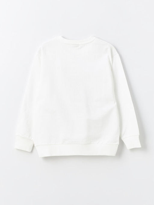 Bisiklet Yaka Bask?l? Uzun Kollu Erkek ?ocuk Sweatshirt - Waikiki фото 2