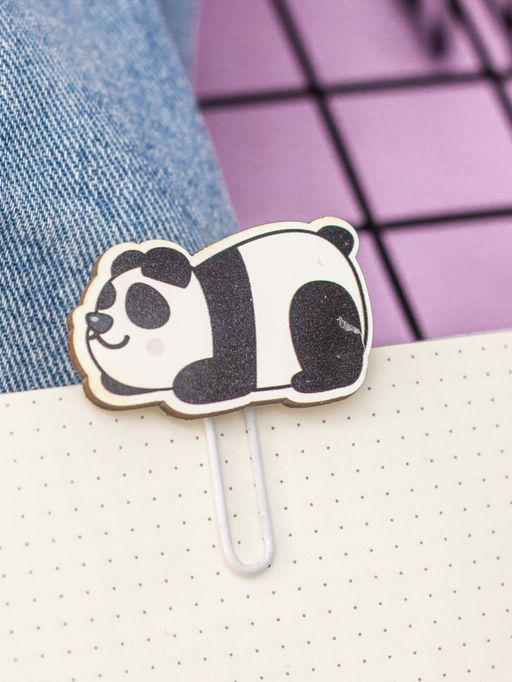Закладка  скрепка "Sleeping Panda"