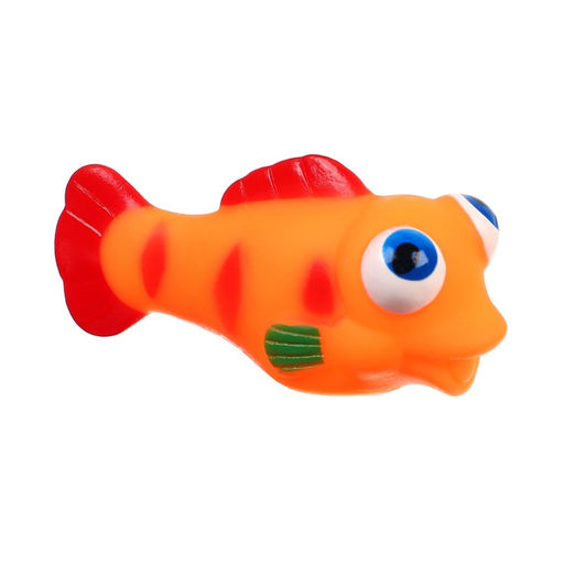 Резиновые игрушки для ванны Крошка Я «Рыбки лупоглазики», 12 см, с пищалкой, в наборе 6 шт.