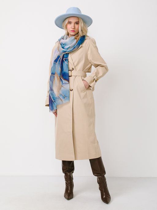 Большой, мягкий, тонкий и очень нежный двусторонний палантин с рисунком в стиле арт-деко - Tantino фото 6