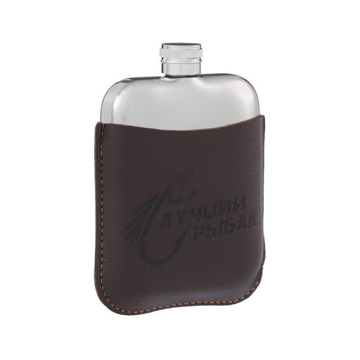 Фляжка Лучший рыбак, нержавеющая сталь, 180 мл, 6 oz