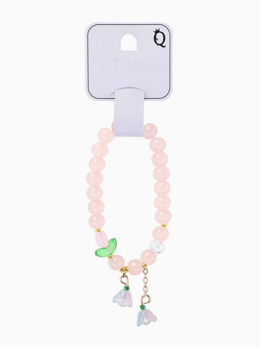 Браслет "Тюльпанчик" шар №8, цвет розовый