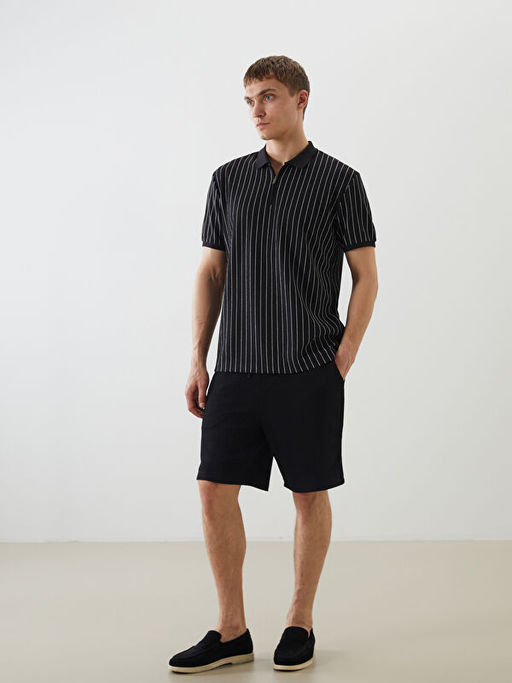 Polo Yaka Desenli Erkek Ti??rt