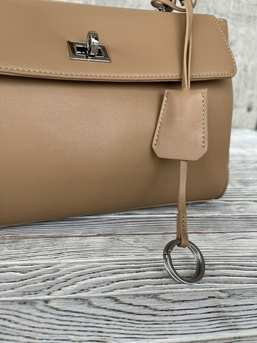 Женская кожаная сумка-портфель 8399-2 Бежевый - Sergio valentini фото 6