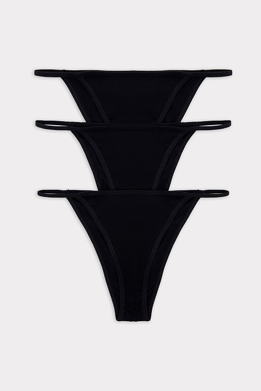 Трусы женские слип-бикини мультипак (3 ШТ.) в черном цвете - Mark formelle фото 4