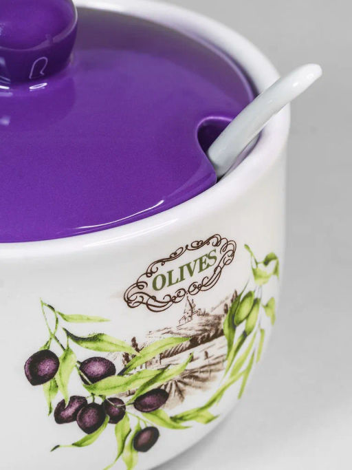 Сахарница ОЛИВКИ 520 мл с ложкой арт.MFK21039 /МФК/  фото 6