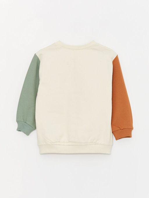 Bisiklet Yaka Bask?l? Erkek Bebek Sweatshirt - Waikiki фото 3