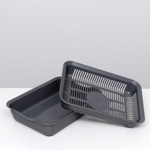 Туалет с сеткой, 35,5х26х7 см, серый - Simaland фото 4