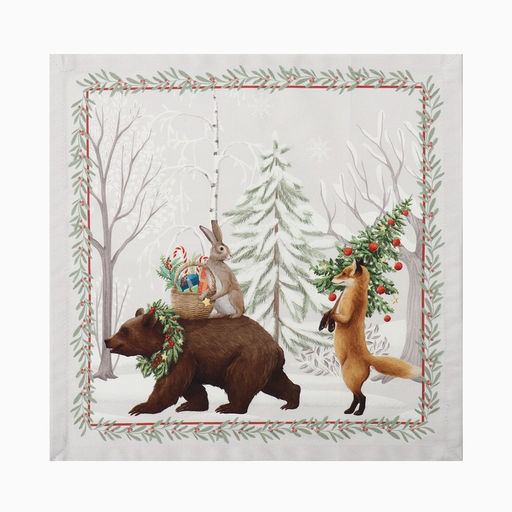 Набор салфеток сервировочных «Этель. Новогоднее чудо», 4 шт., серые, 40×40 см