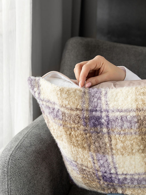 Наволочка декоративная 45х45 молочный полиэстер - Denastia фото 2