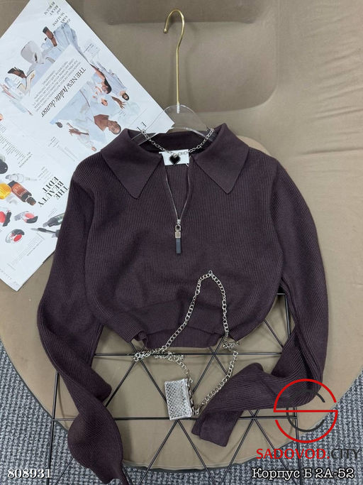 Базовый укороченный лонгслив из лапши - Bruno фото 13