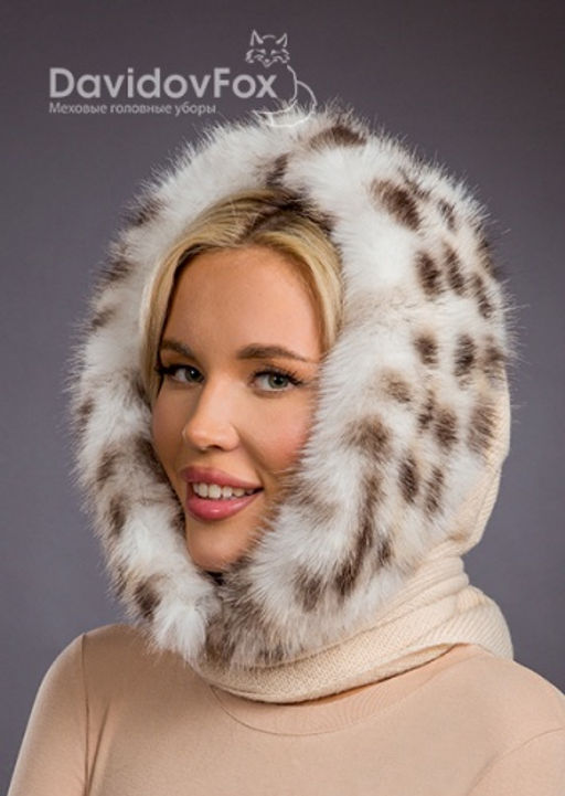 Платок трикотаж экомех рысь - Davidovfox фото 4