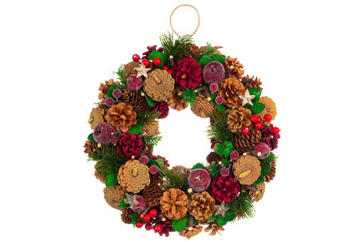 Новогоднее украшение венок 33*33*8 см Тайна Рождества круг - Elan gallery фото 8