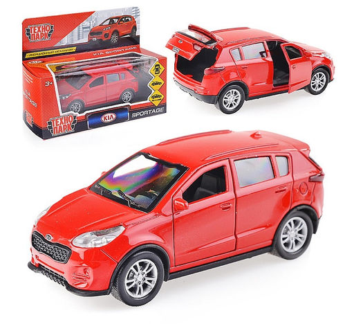 . Модель "Kia Sportage" арт.SPORTAGE-RD металл 12 см, откр дв, багаж, инерц, красный,