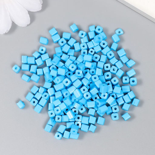 Бисер кубический стекло 4х4 мм Яркость. Лазурь набор 20 гр - Арт узор фото 2