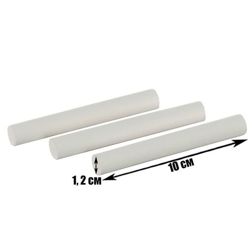 Цена за 8 шт. Мел школьный, белый, набор 12 штук, круглый, беспыльный, в картонной коробке