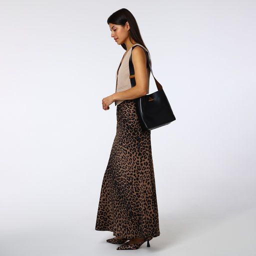 Сумка женская TEXTURA на винтовом замке, 24×11×24 см, чёрная