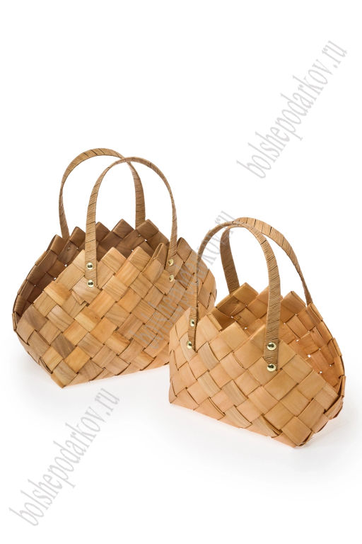 Корзины из секвойи 2 в 1, 29*16*31 см (SF-7968) светло-коричневый