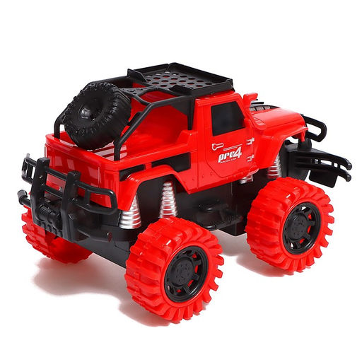 Джип радиоуправляемый Truck, масштаб 1:18, педали и руль, работает от аккумулятора, цвет красный
