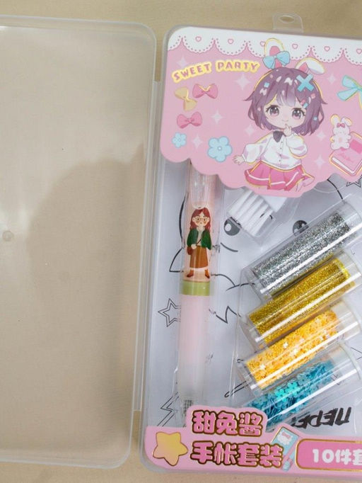 Клеевая ручка с блестками 4 цвета "Sweet party", pink