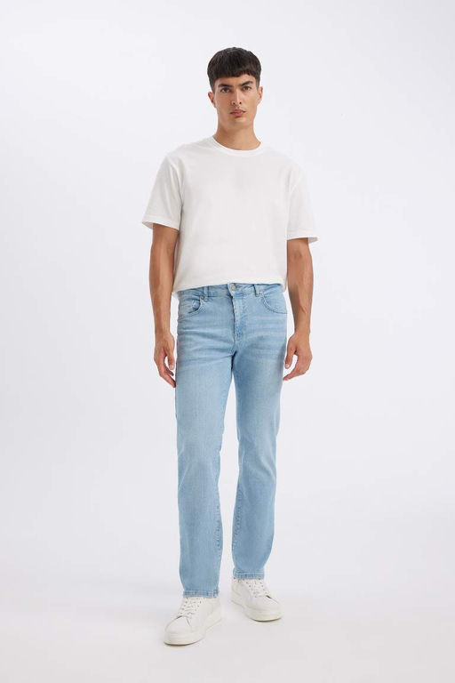 Джинсовые брюки Sergio Regular Fit Normal Mold с нормальной талией и зауженными штанинами - Defacto фото 7